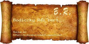 Bodiczky Róbert névjegykártya